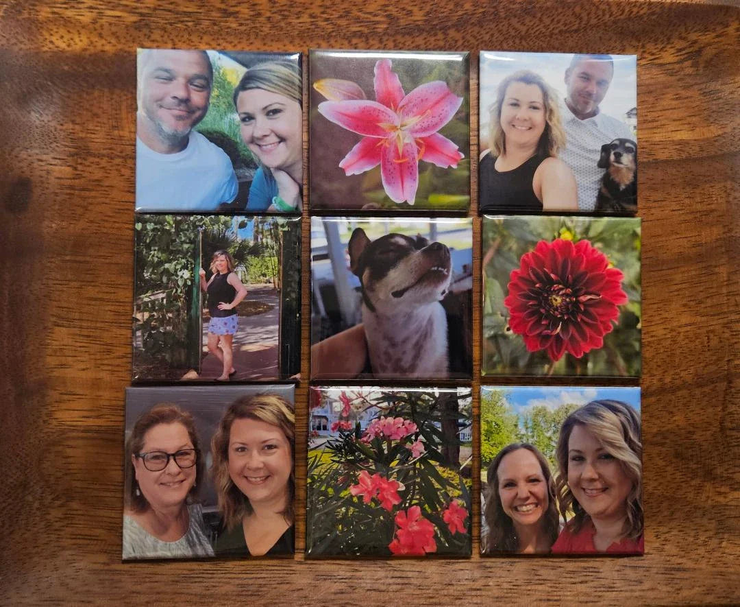 Square 2 X 2 Personalized Photo Magnets